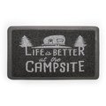 Camco 126.32 Life is Better at the Campsite Scrub Rug, Gray CA380224
